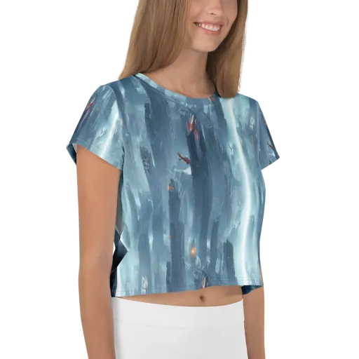 Neon Frostline on a Crop Tee