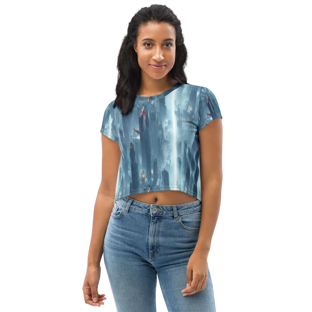 Neon Frostline on Crop Tee — Front