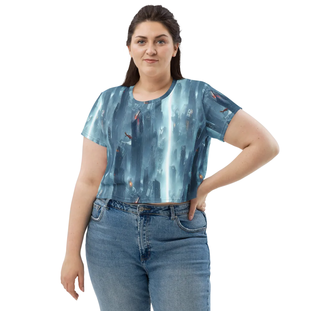 Neon Frostline on Crop Tee — Front