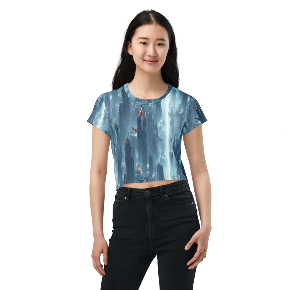 Neon Frostline on Crop Tee — Front