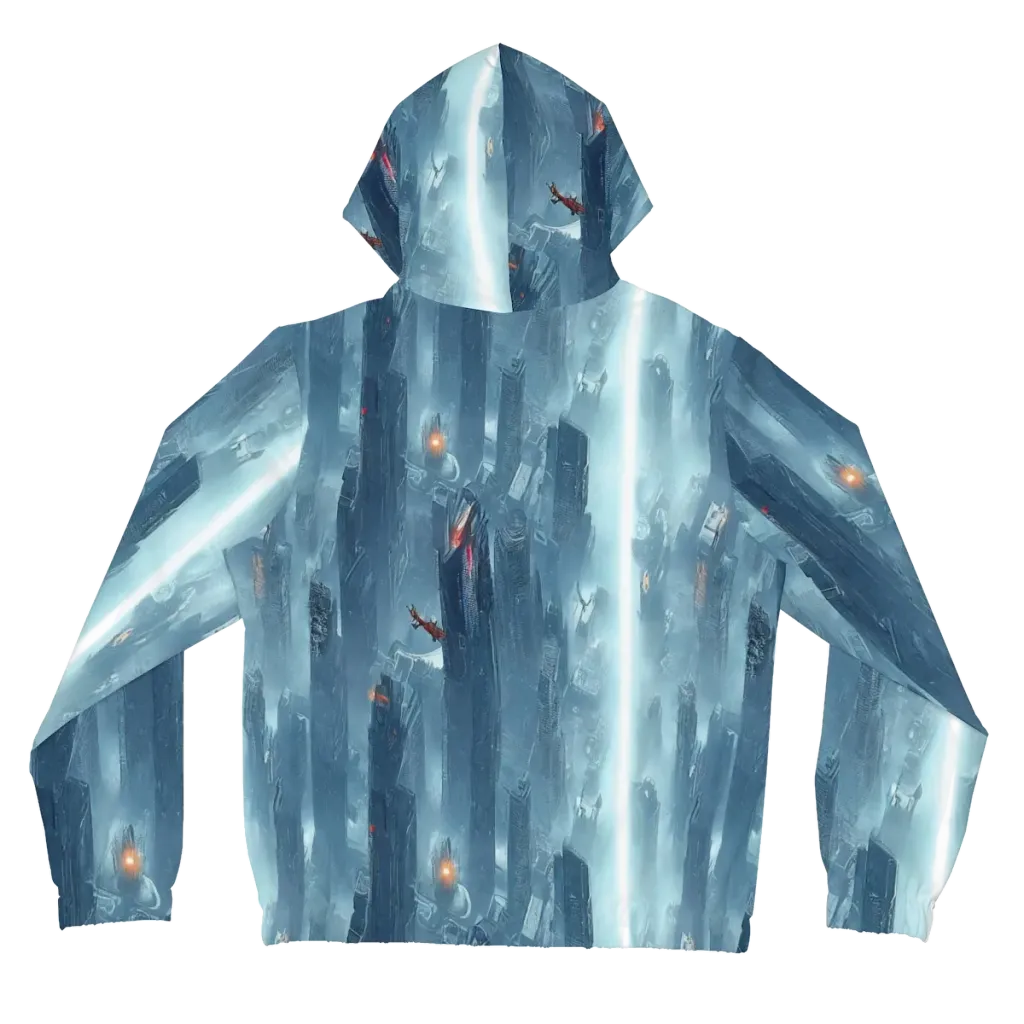 Neon Frostline on Women's Full-Zip Hoodie — Back