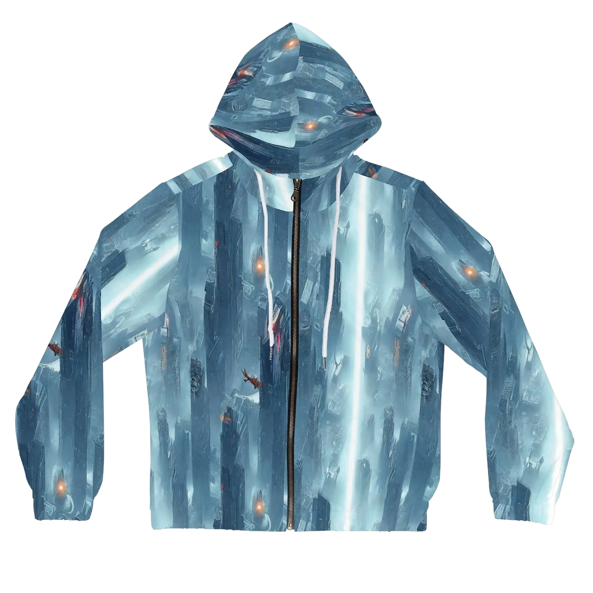 Neon Frostline on Women's Full-Zip Hoodie — Front
