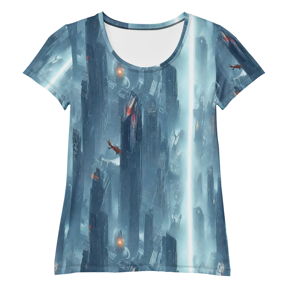 Neon Frostline on Women's Athletic T-Shirt — Front