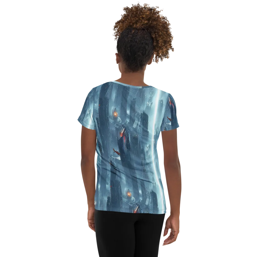 Neon Frostline on Women's Athletic T-Shirt — Back