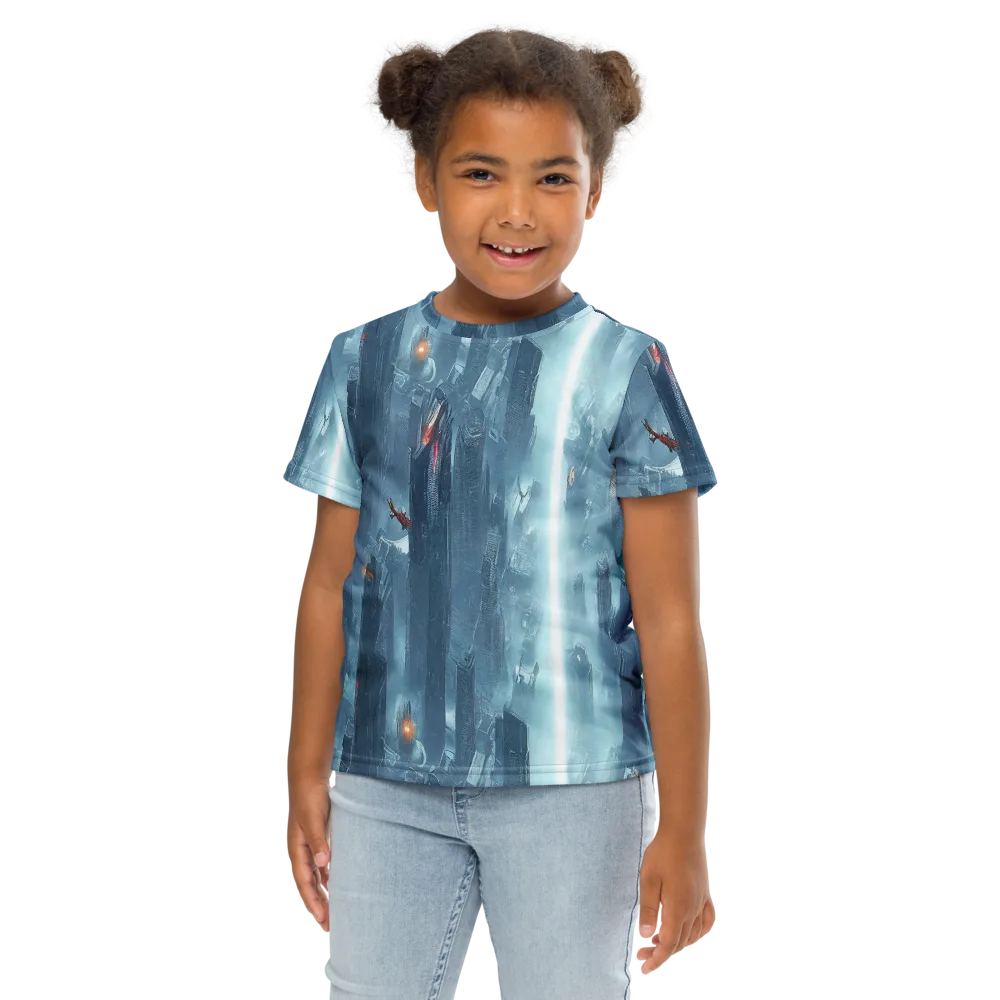 Neon Frostline on Kids Crew Neck T-Shirt — Front