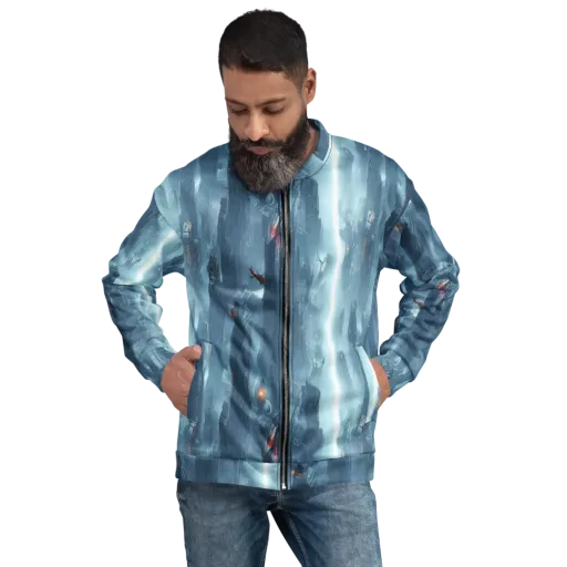 Neon Frostline on a Bomber Jacket