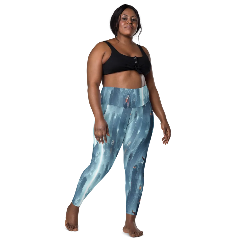 Neon Frostline on Leggings with Pockets — Front