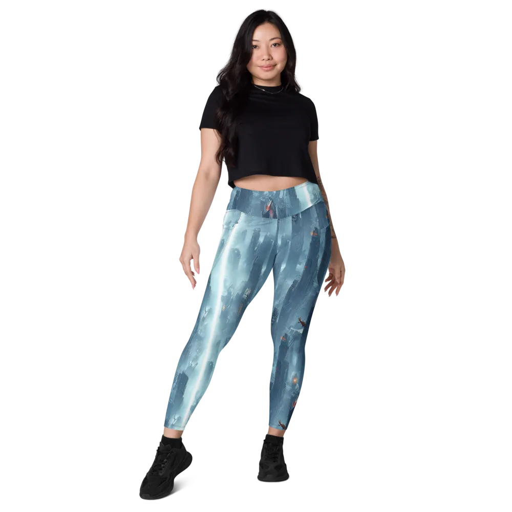 Neon Frostline on Leggings with Pockets — Front