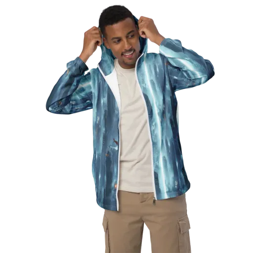 Neon Frostline on a Men's Windbreaker