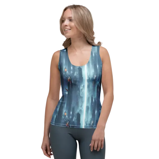 Neon Frostline on a Women's Tank Top