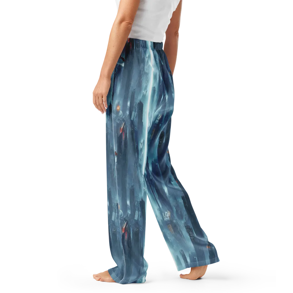 Neon Frostline on Women's Pajama Pants — Left