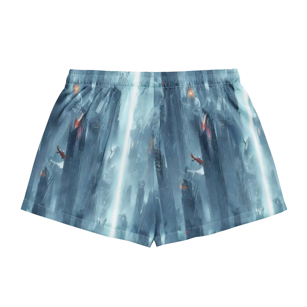 Neon Frostline on Women's Pajama Shorts — Back
