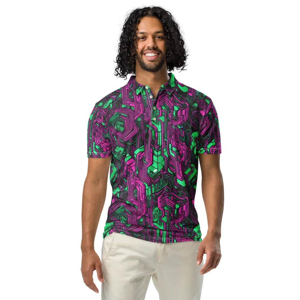 Afterglow Architecture on Men's Slim Fit Polo Shirt — Front