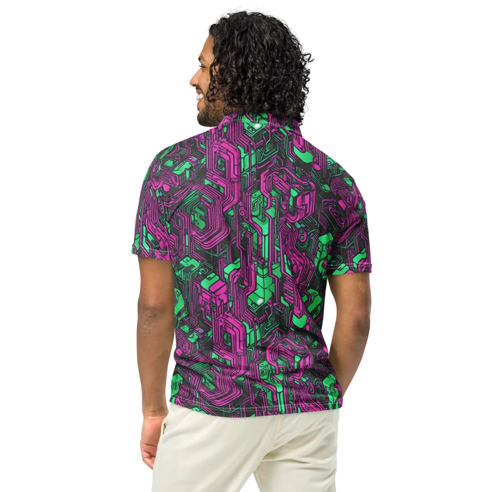 Afterglow Architecture on Men's Slim Fit Polo Shirt — Back