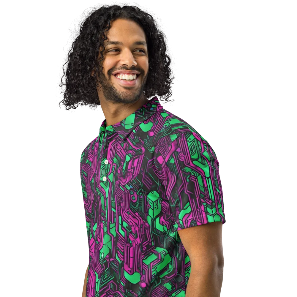 Afterglow Architecture on Men's Slim Fit Polo Shirt — Left Front