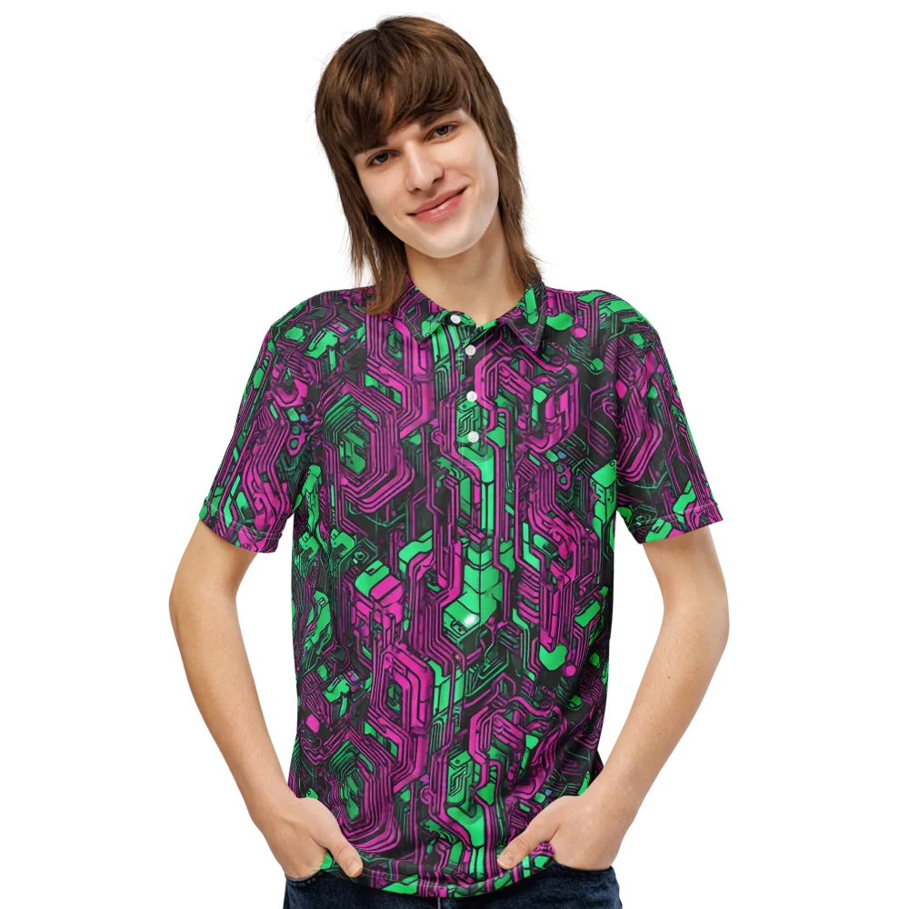 Afterglow Architecture on Men's Slim Fit Polo Shirt — Front