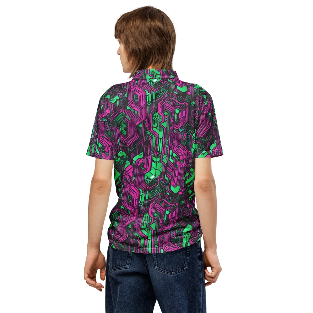 Afterglow Architecture on Men's Slim Fit Polo Shirt — Back