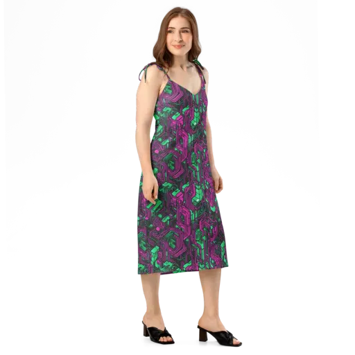 Afterglow Architecture on a Slip Dress