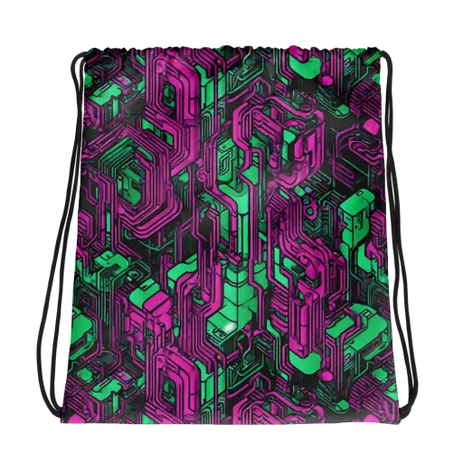 Afterglow Architecture on a Drawstring Bag
