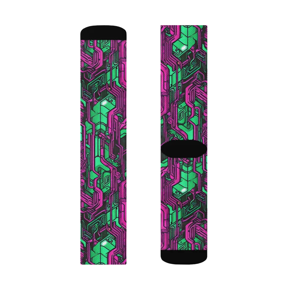 Afterglow Architecture on Socks — Left Sock