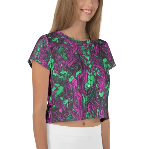 Afterglow Architecture on a Crop Tee