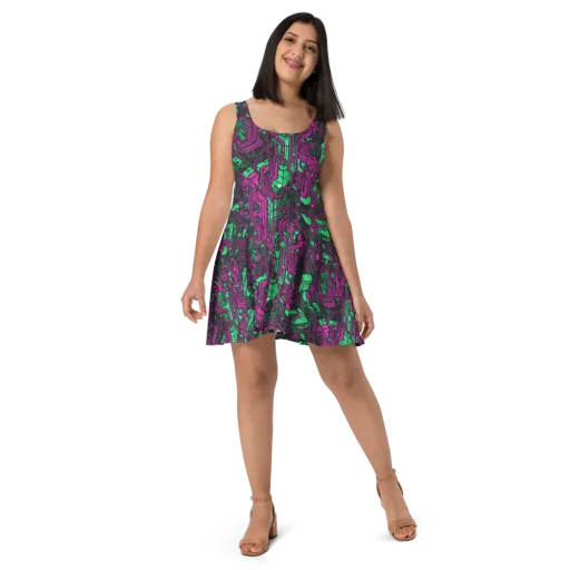Afterglow Architecture on a Skater Dress