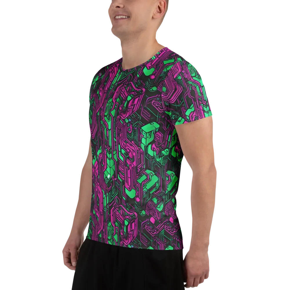 Afterglow Architecture on Men's Athletic T-Shirt — Left