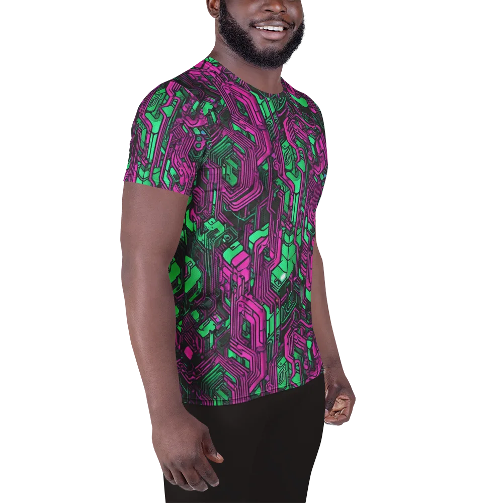Afterglow Architecture on Men's Athletic T-Shirt — Right