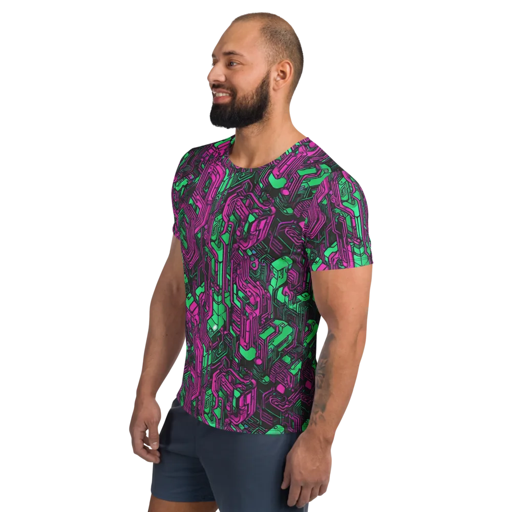 Afterglow Architecture on Men's Athletic T-Shirt — Left
