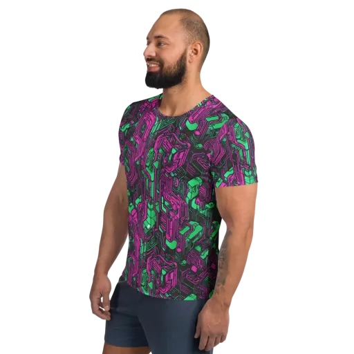 Afterglow Architecture on a Men's Athletic T-Shirt