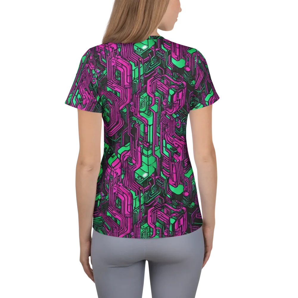 Afterglow Architecture on Women's Athletic T-Shirt — Back