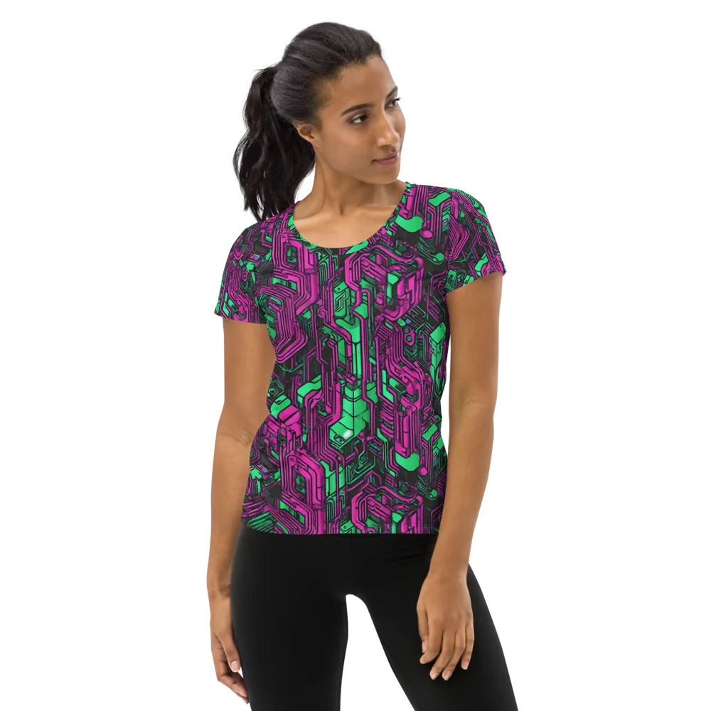 Afterglow Architecture on Women's Athletic T-Shirt — Front