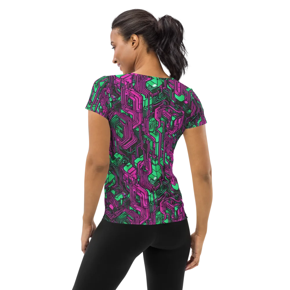 Afterglow Architecture on Women's Athletic T-Shirt — Back