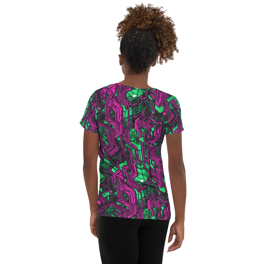 Afterglow Architecture on Women's Athletic T-Shirt — Back