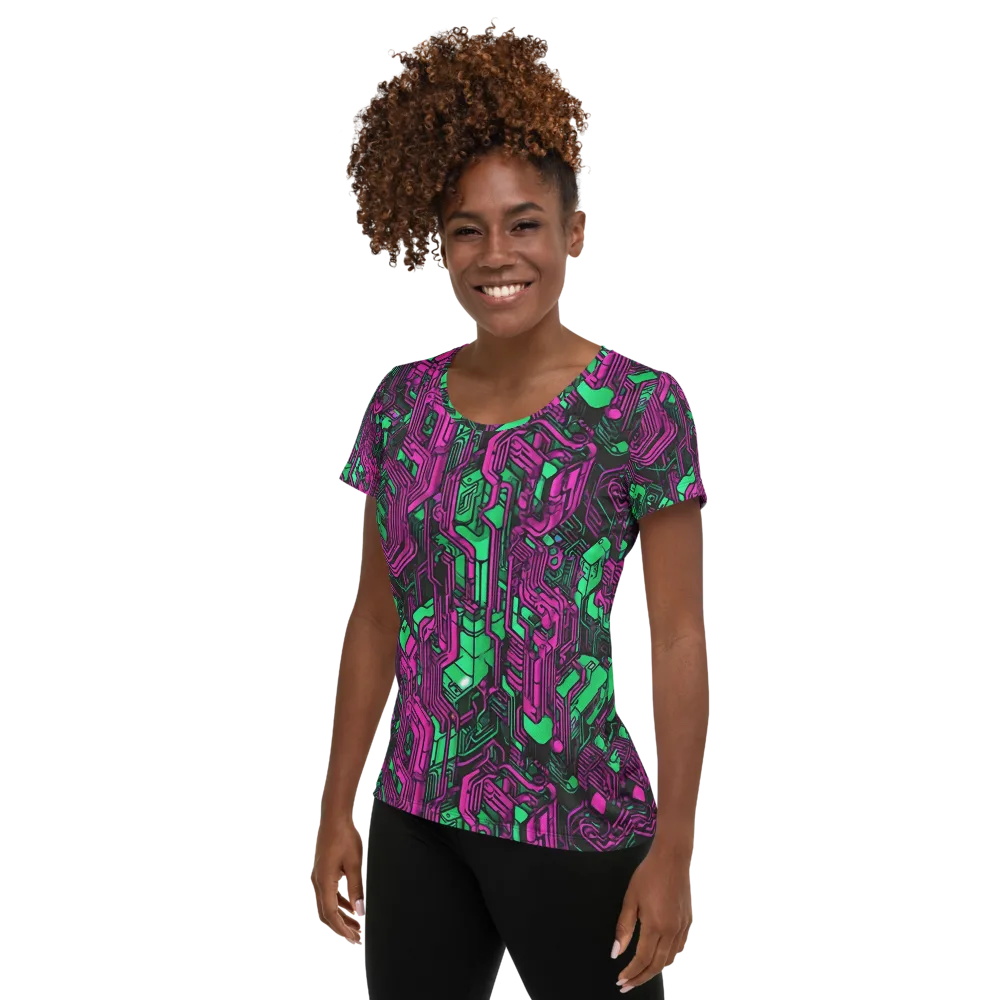 Afterglow Architecture on Women's Athletic T-Shirt — Left