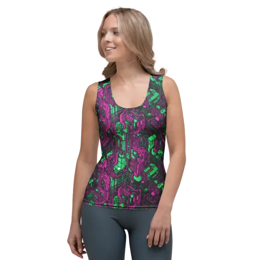 Afterglow Architecture on a Women's Tank Top