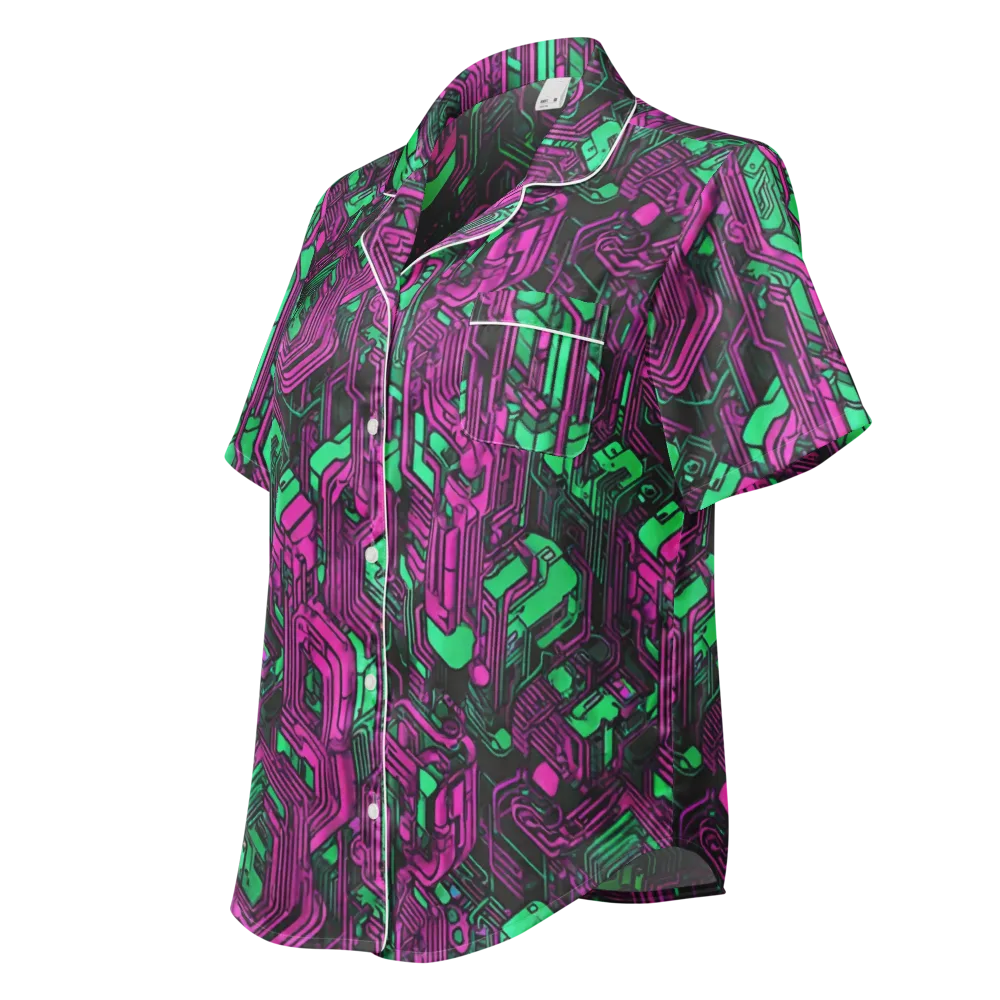 Afterglow Architecture on Women's Short Sleeve Pajama Top — Left Front