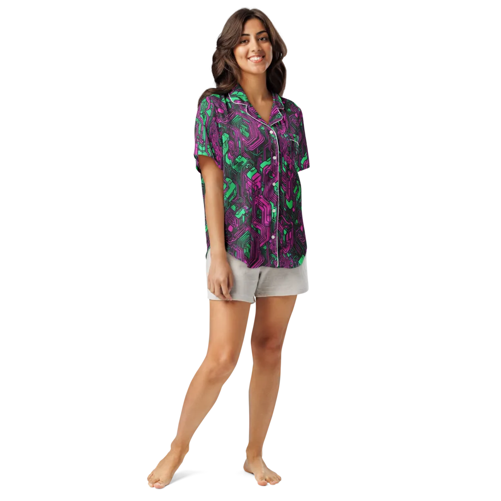 Afterglow Architecture on Women's Short Sleeve Pajama Top — Front