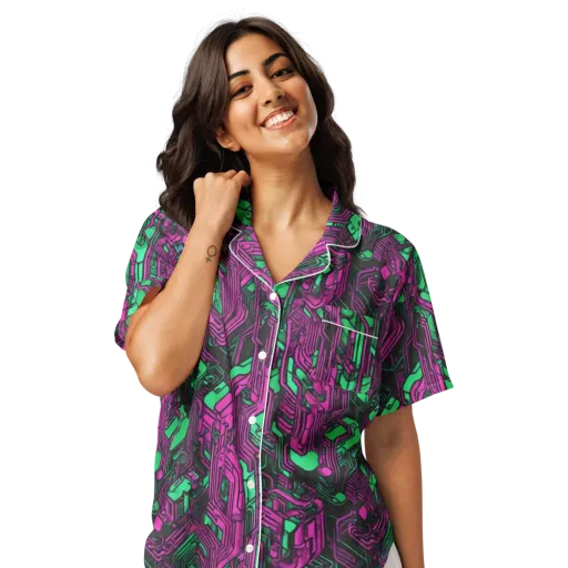 Afterglow Architecture on a Women's Short Sleeve Pajama Top