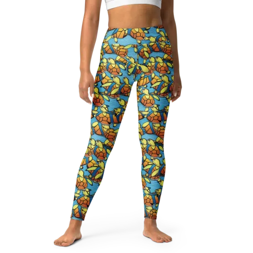 Tidal Shell Parade on a Yoga Leggings