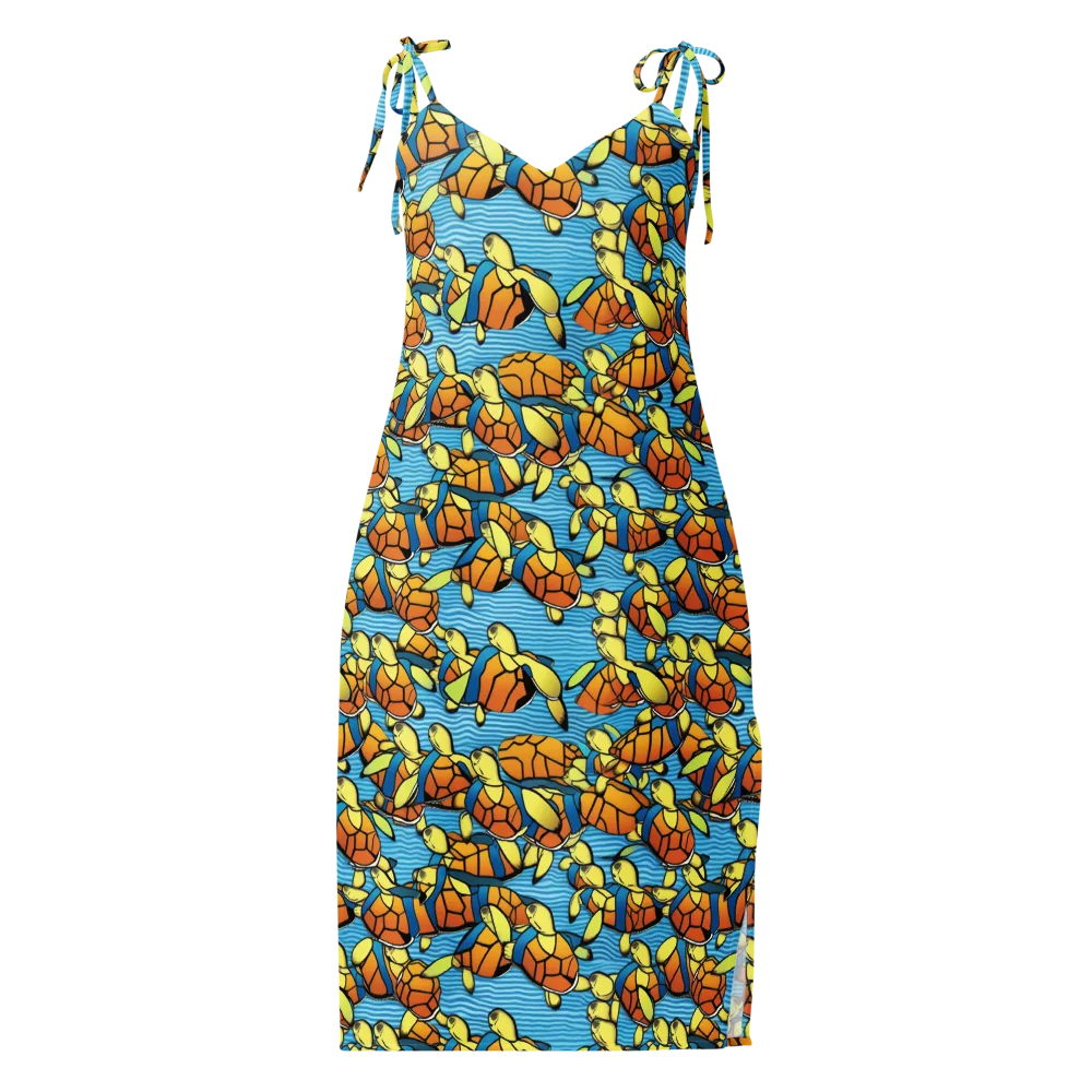 Tidal Shell Parade on Slip Dress — Front