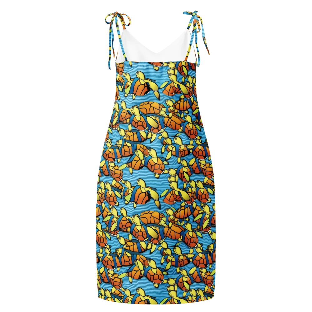 Tidal Shell Parade on Slip Dress — Back