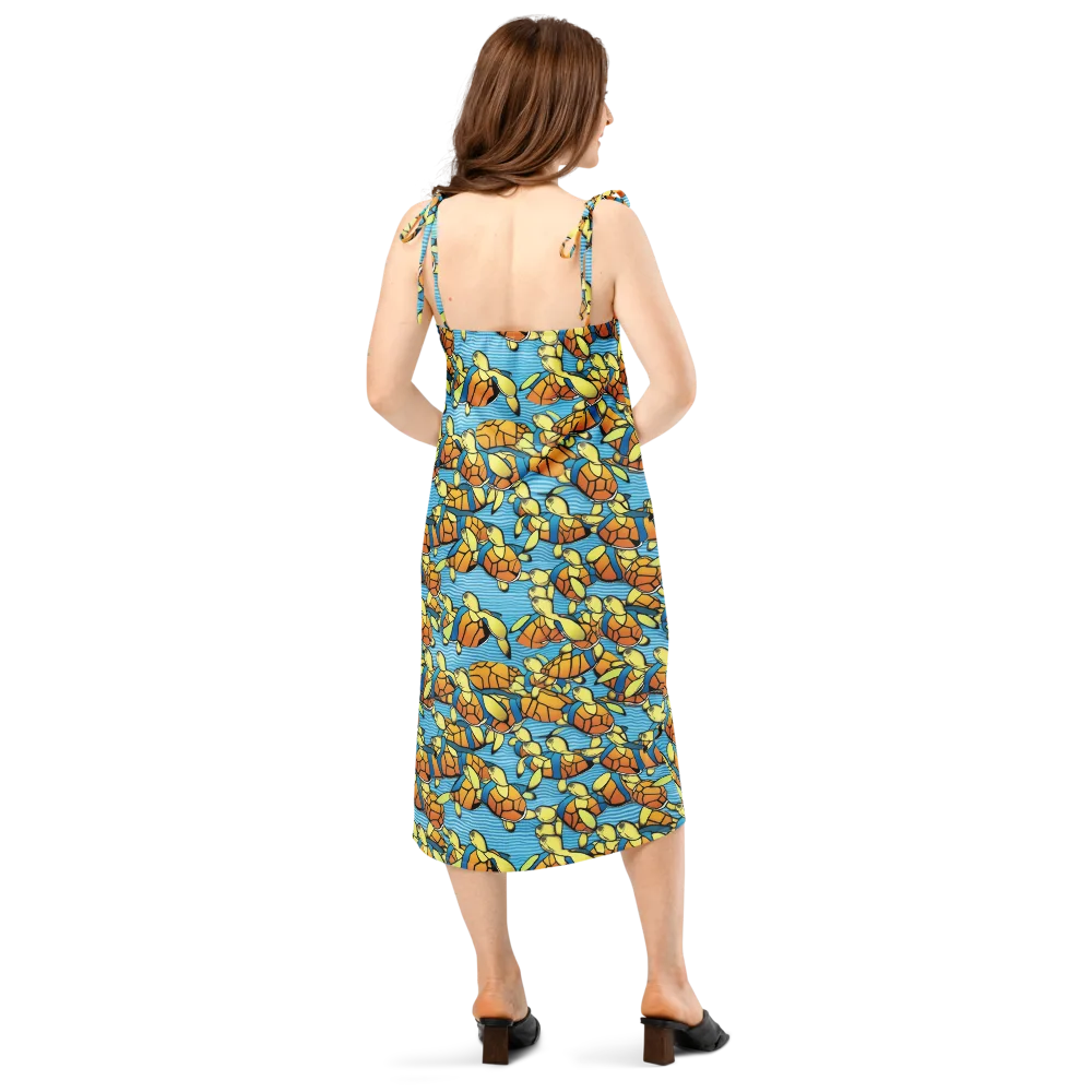 Tidal Shell Parade on Slip Dress — Back