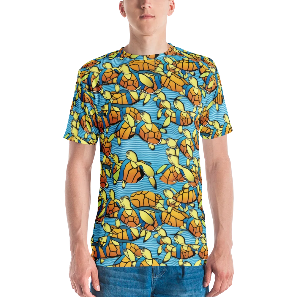 Tidal Shell Parade on Men's Crew Neck T-Shirt — Front