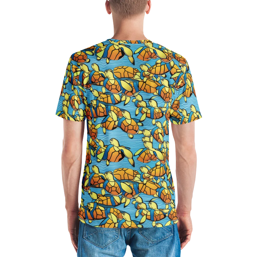 Tidal Shell Parade on Men's Crew Neck T-Shirt — Back