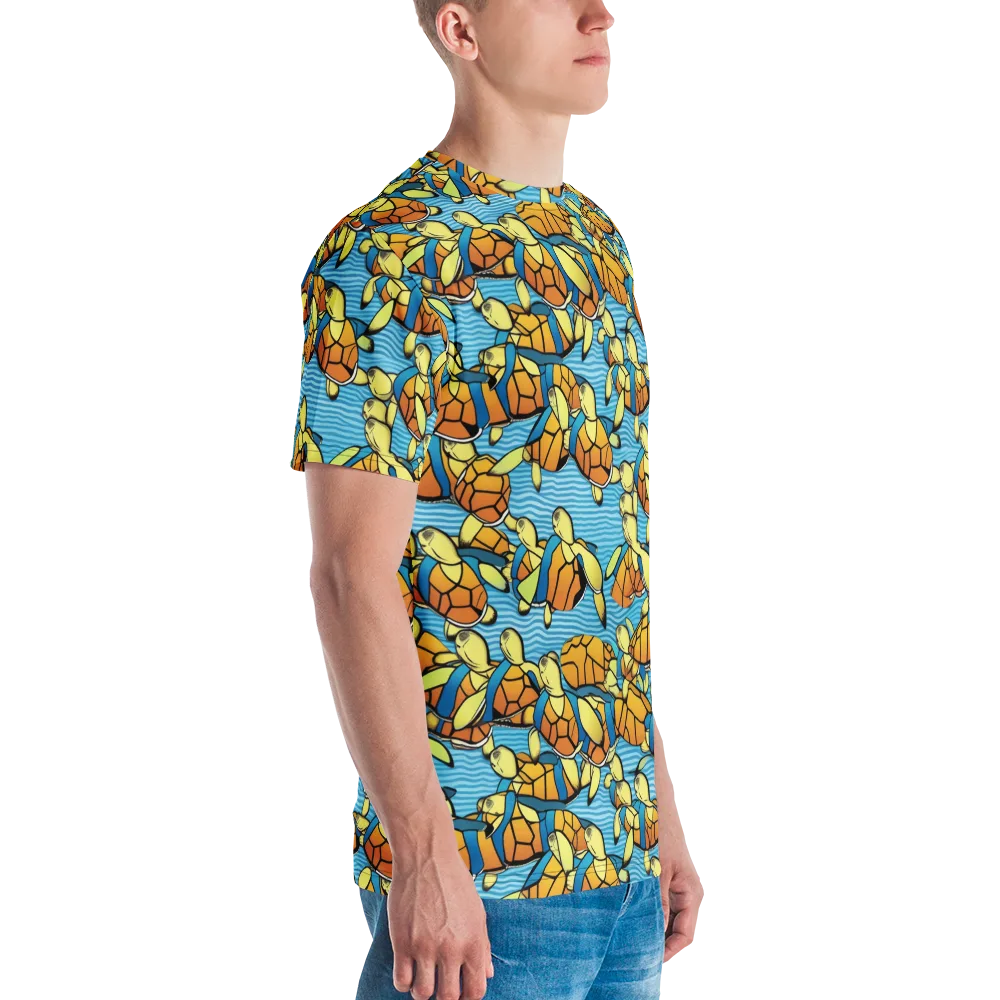 Tidal Shell Parade on Men's Crew Neck T-Shirt — Right