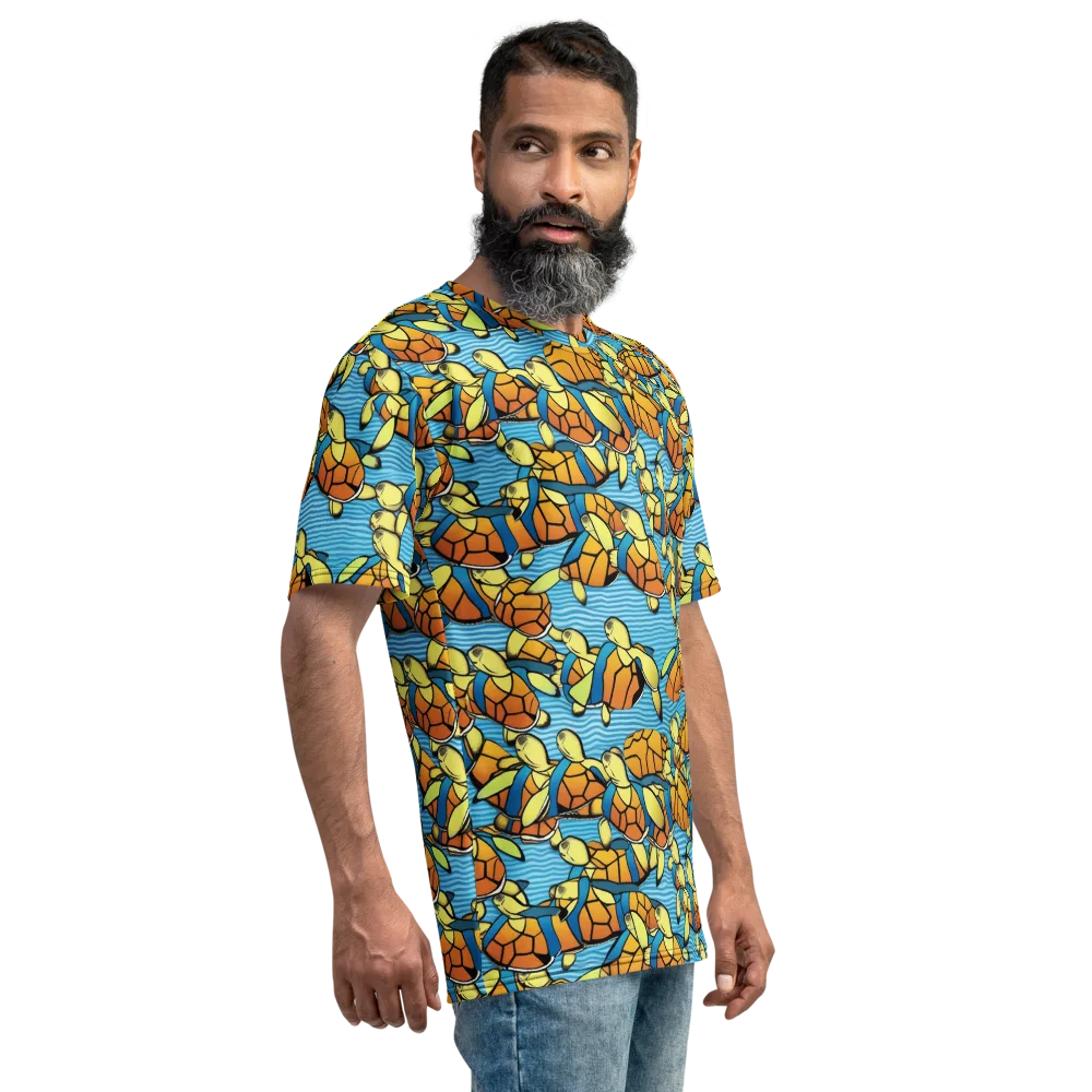 Tidal Shell Parade on Men's Crew Neck T-Shirt — Right