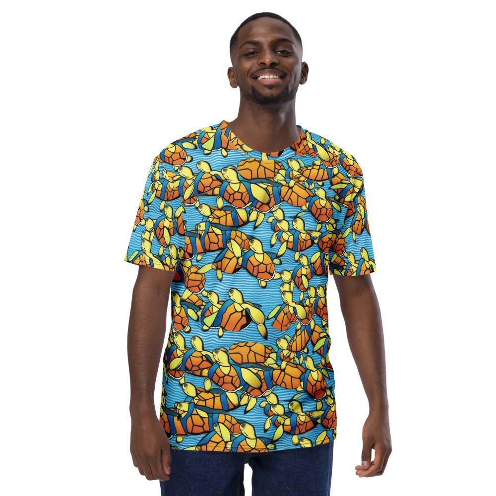 Tidal Shell Parade on Men's Crew Neck T-Shirt — Front