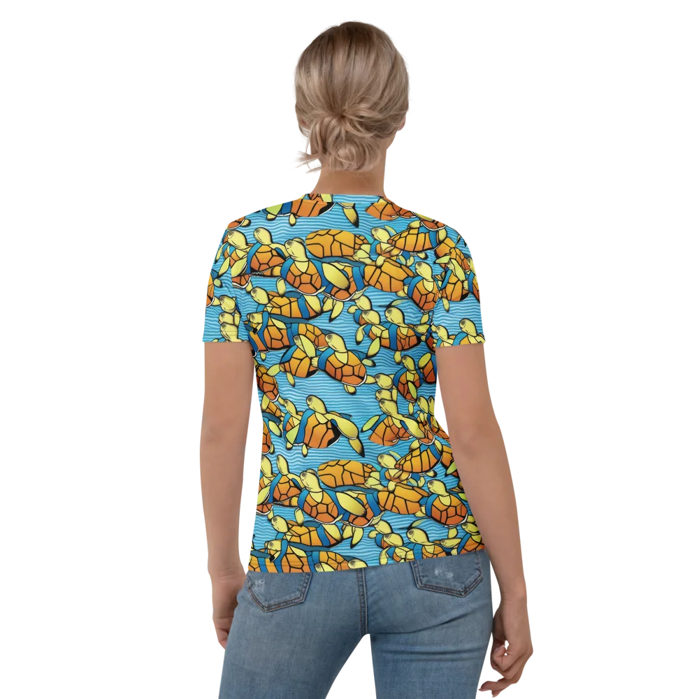 Tidal Shell Parade on Women's Crew Neck T-Shirt — Back