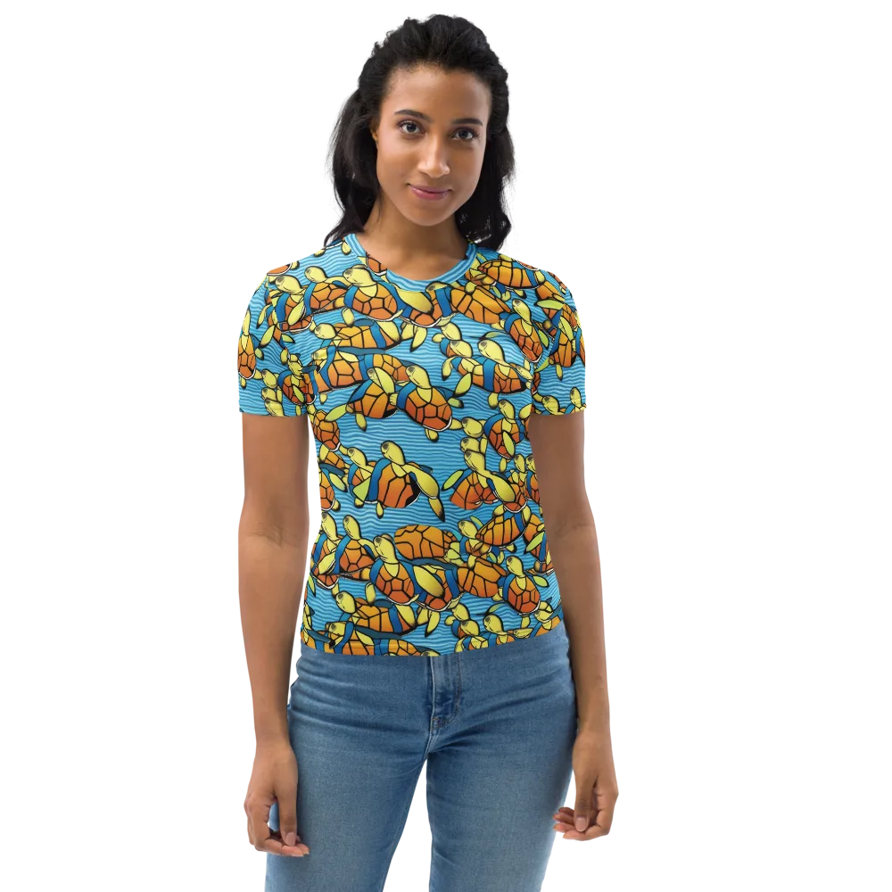 Tidal Shell Parade on Women's Crew Neck T-Shirt — Front